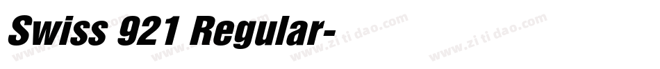Swiss 921 Regular字体转换